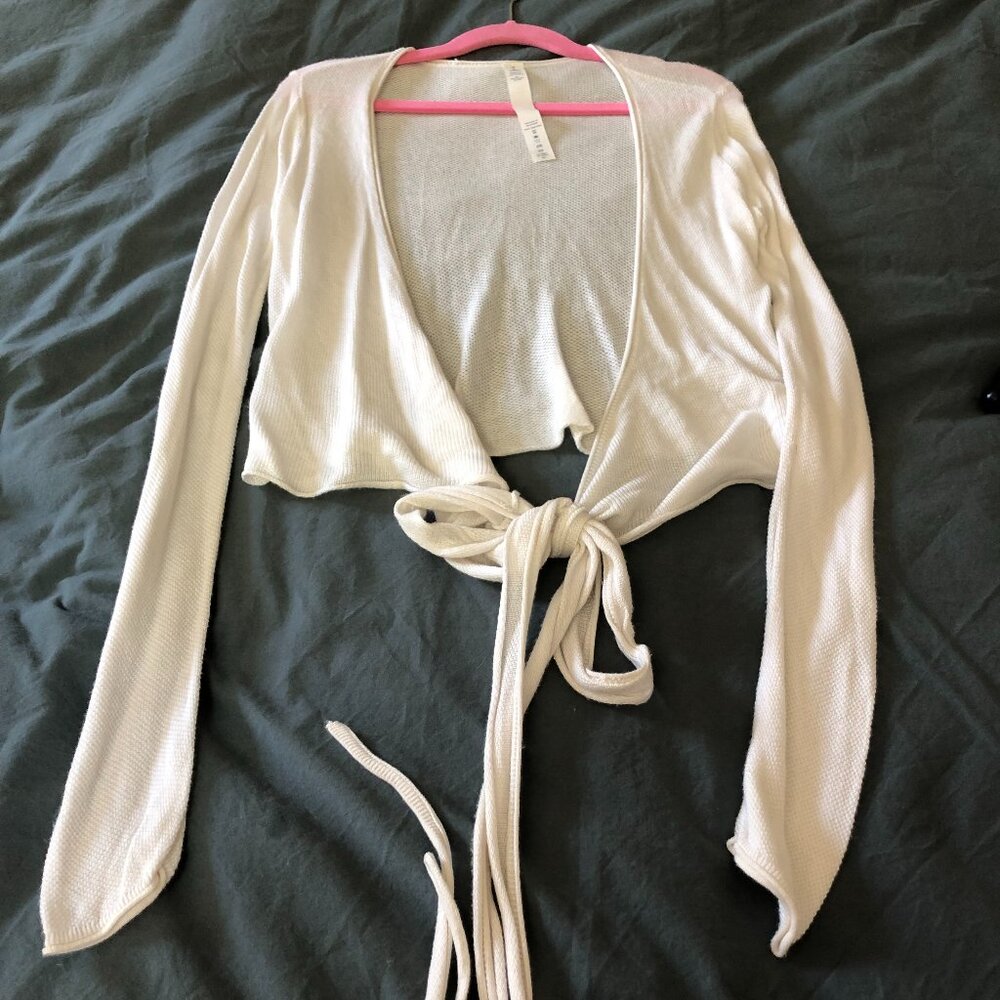 White Ballerina Knit Wrap Lululemon Taryn Toomey collection